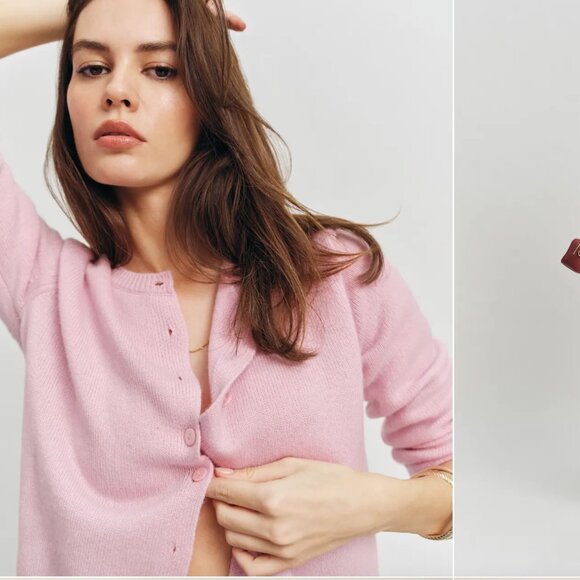 Reformation Clara Cashmere Crew Cardigan NWOT - Picture 5 of 8